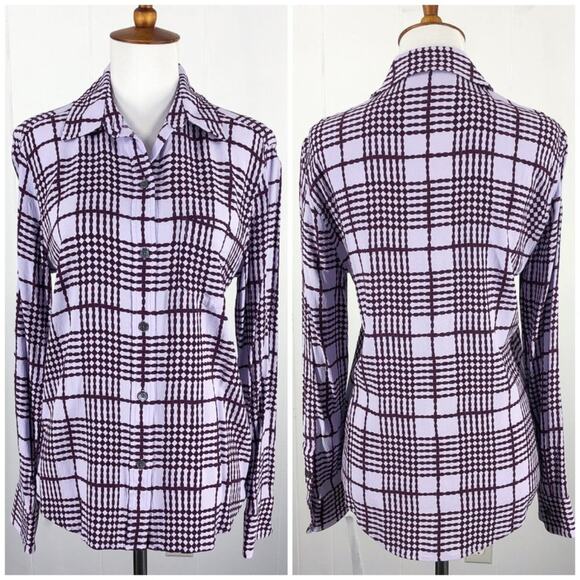 Equipment Button Front Blouse Top Long Sleeve Viscose Career Size Small Purple - Picture 1 of 12